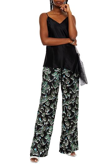 MM6 MAISON MARGIELA Hose mit weitem Bein aus Satin mit floralem Print