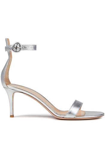 GIANVITO ROSSI Metallic leather sandals