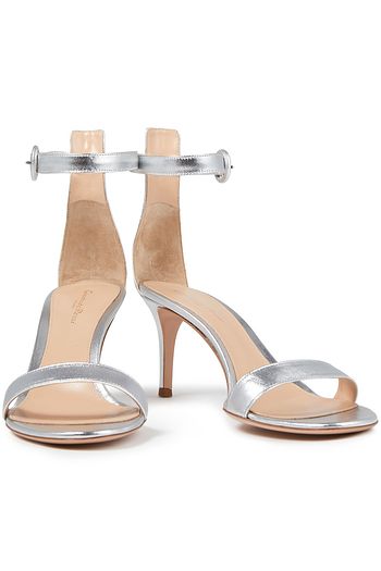 GIANVITO ROSSI Metallic leather sandals