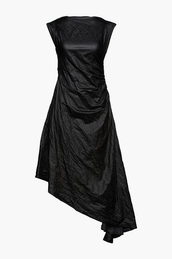 MM6 MAISON MARGIELA Asymmetrisches Midikleid aus Webstoff mit Drapierung