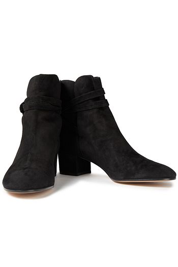 GIANVITO ROSSI Ankle Boots aus Veloursleder mit Knotendetail