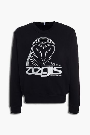 MCQ ALEXANDER MCQUEEN Embroidered French cotton-terry sweatshirt