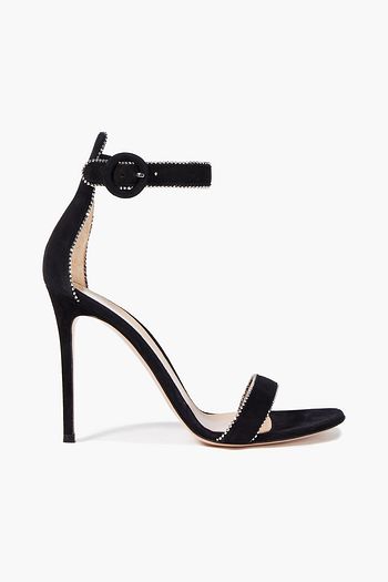 GIANVITO ROSSI Bead-embellished suede sandals