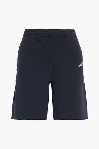 HELMUT LANG Embroidered French cotton-terry shorts