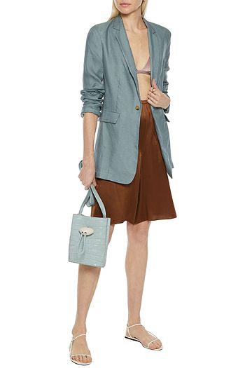 ASCENO Azores organic linen-shantung blazer