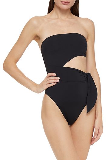 ZIMMERMANN Brighton cutout knotted bandeau swimsuit