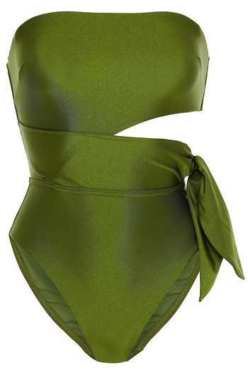 ZIMMERMANN Brighton cutout knotted bandeau swimsuit