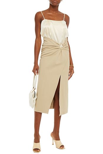 NICHOLAS Ruby gathered jersey midi skirt