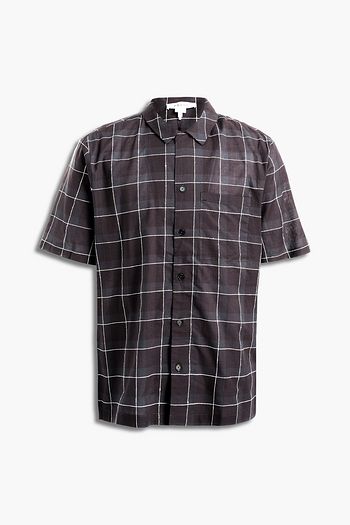 FRAME Checked cotton-blend shirt