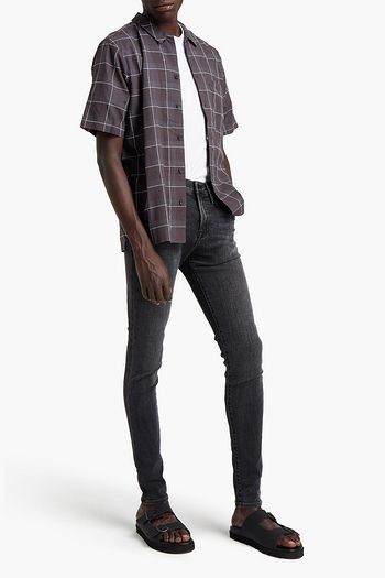 FRAME Checked cotton-blend shirt