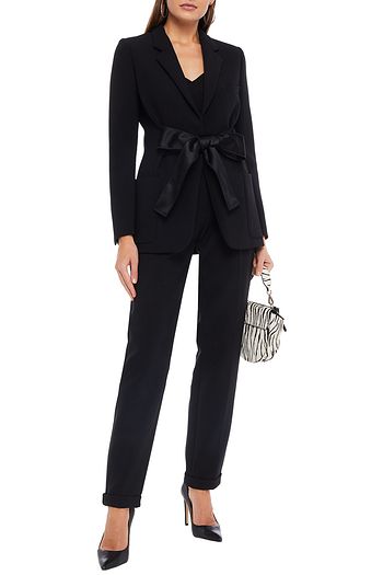VICTORIA BECKHAM Satin-trimmed crepe blazer