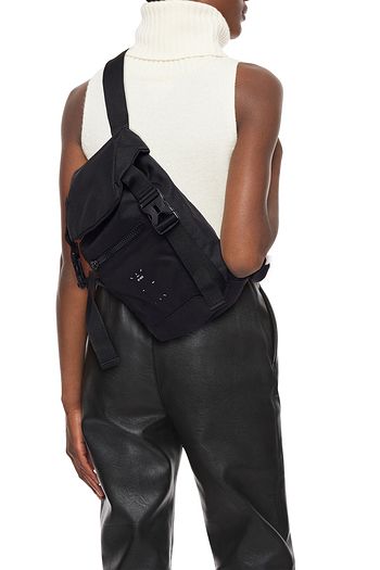 MCQ ALEXANDER MCQUEEN Rucksack aus Webstoff mit Mesh-Besatz und Applikationen