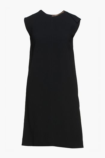 VICTORIA BECKHAM Chain-trimmed crepe dress