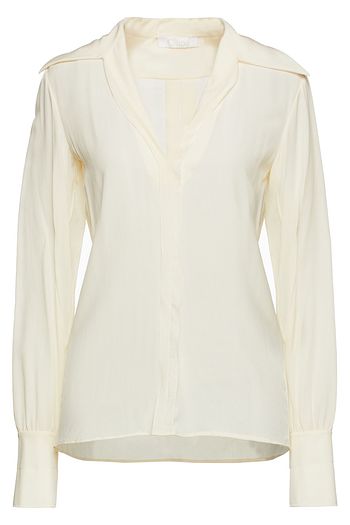 CHLOÉ Gathered silk crepe de chine blouse
