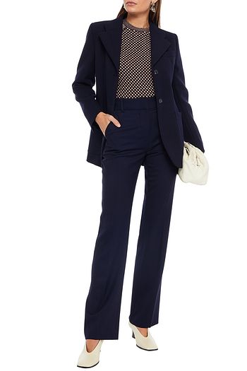 VICTORIA BECKHAM Wool-twill straight-leg pants