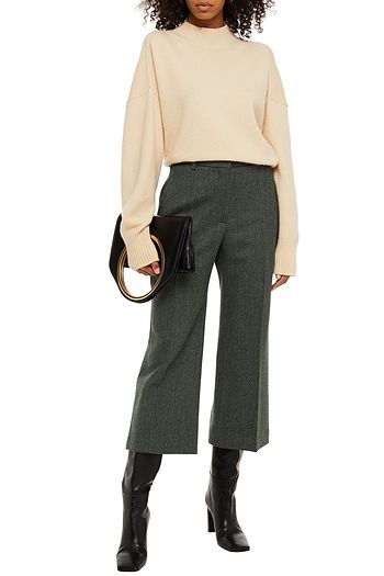 VICTORIA BECKHAM Wool-twill kick-flare pants