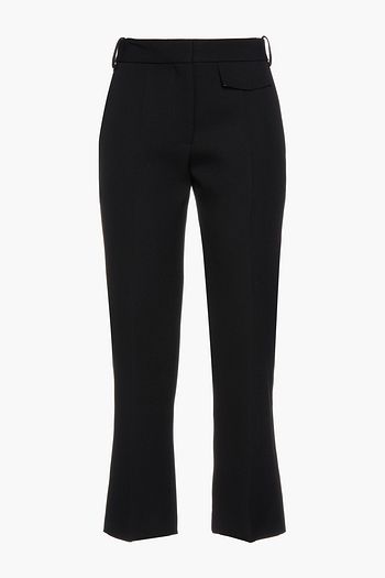 VICTORIA BECKHAM Penelope cropped wool-gabardine straight-leg pants