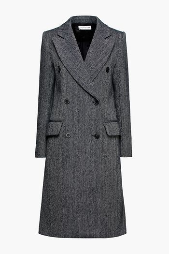 VICTORIA BECKHAM Double-breasted wool and cotton-blend tweed coat