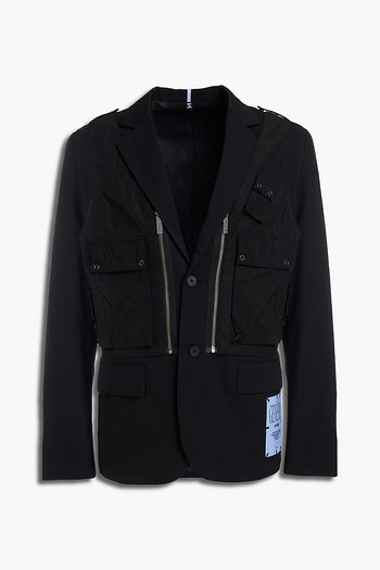 MCQ ALEXANDER MCQUEEN Layered appliquéd shell and twill blazer