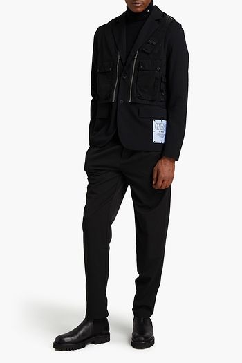MCQ ALEXANDER MCQUEEN Layered appliquéd shell and twill blazer