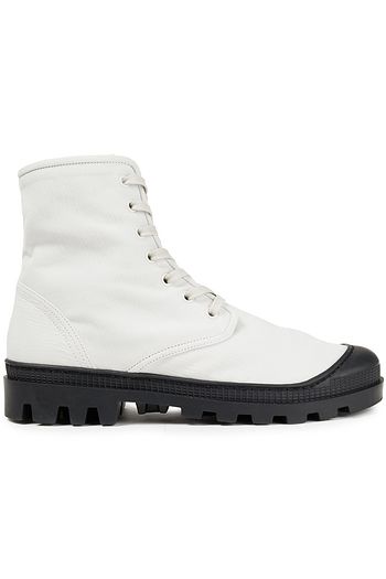 JAMES PERSE Cotton-blend canvas combat boots