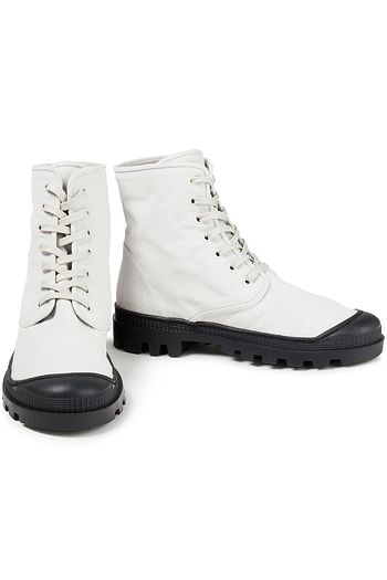 JAMES PERSE Cotton-blend canvas combat boots