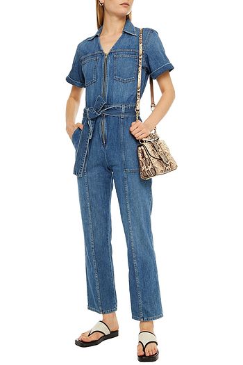 JONATHAN SIMKHAI Belted denim jumpsuit
