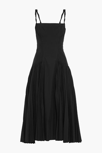 PROENZA SCHOULER Pleated cotton-blend poplin midi dress