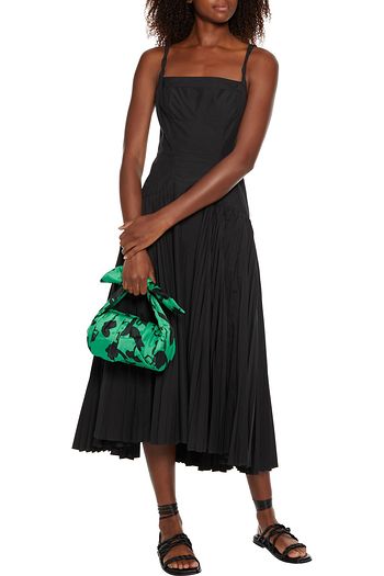 PROENZA SCHOULER Pleated cotton-blend poplin midi dress