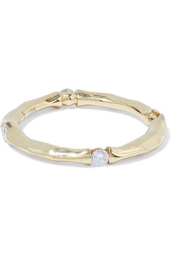 PAMELA LOVE Floating 18-karat gold diamond ring