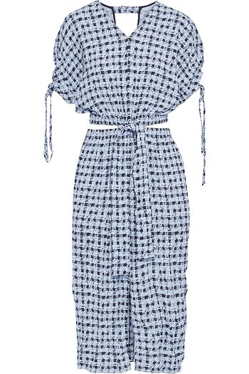 PROENZA SCHOULER Cutout gingham crepe midi dress