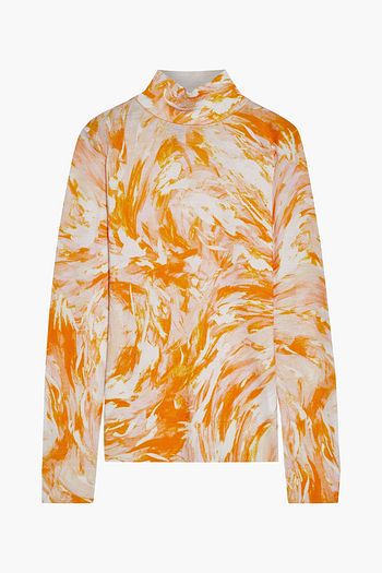 PROENZA SCHOULER Printed merino wool turtleneck sweater