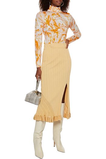 PROENZA SCHOULER Printed merino wool turtleneck sweater