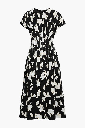 PROENZA SCHOULER Pintucked printed crepe midi dress