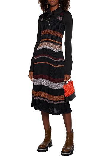 PROENZA SCHOULER Ribbed jacquard-knit midi dress