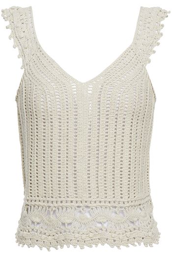COTTON BY AUTUMN CASHMERE Crochet-knit cotton top