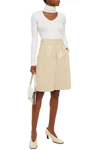 TWENTY MONTRÉAL Cutout ribbed jersey turtleneck top