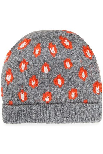 AUTUMN CASHMERE Leopard-jacquard beanie