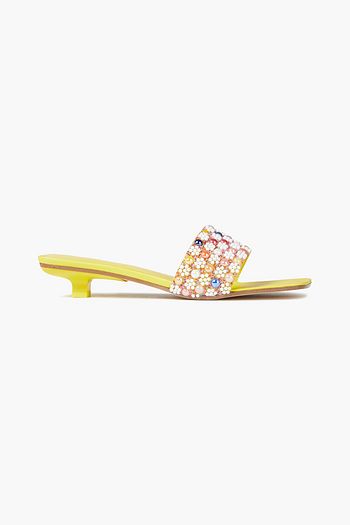 BY FAR Ceni beaded leather mules
