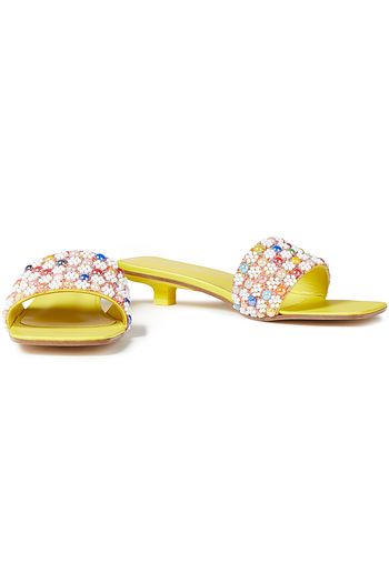 BY FAR Ceni beaded leather mules
