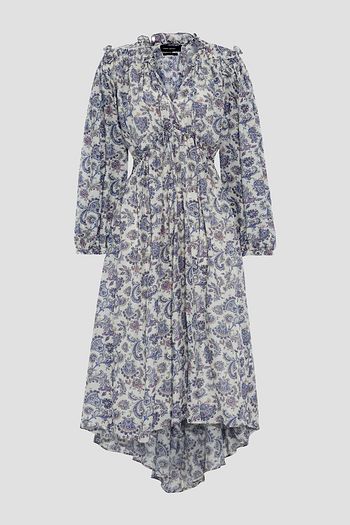 ISABEL MARANT Norja gathered printed silk-georgette midi dress