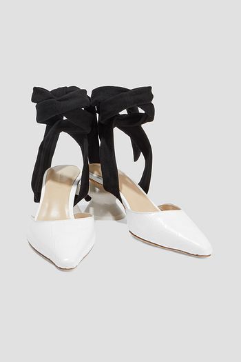 REJINA PYO Barbara croc-effect leather and suede pumps