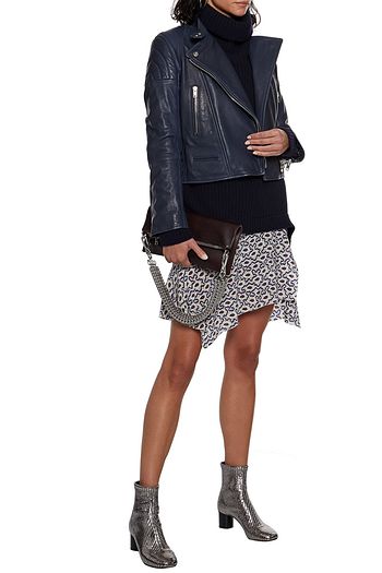 ISABEL MARANT Bald cropped leather biker jacket