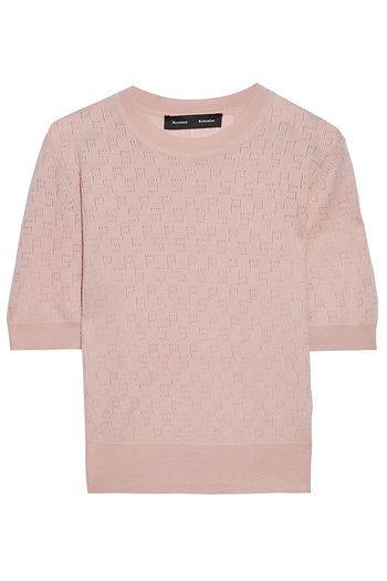 PROENZA SCHOULER Pointelle-knit merino wool top