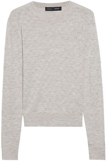 PROENZA SCHOULER Pointelle-knit merino wool sweater