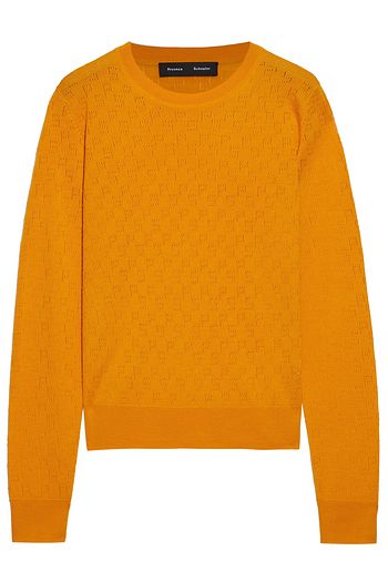 PROENZA SCHOULER Pointelle-knit merino wool sweater