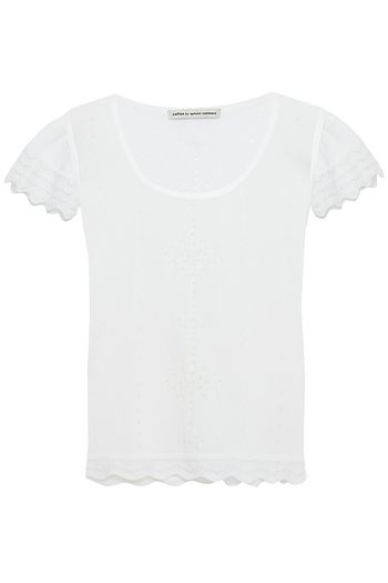 COTTON BY AUTUMN CASHMERE Pointelle-knit cotton top