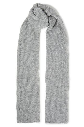 AUTUMN CASHMERE Melierter Schal aus einer Kaschmir-Seidenmischung in Distressed-Optik