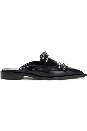 ALEXANDER MCQUEEN Slippers aus Leder mit Stachelnieten