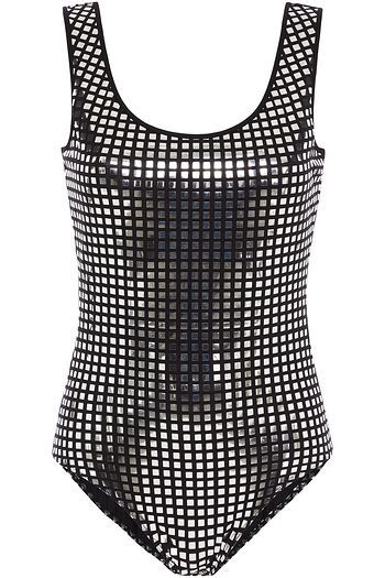 BALMAIN Body aus Baumwoll-Jersey mit Verzierung